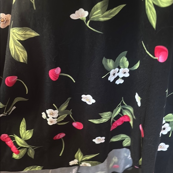 Chic Black Cherry and Floral High-Low Dress - Picture 4 of 9